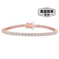 Mimi & max5 1/10 CT DEW Rose Gold Plated Sterling Silver Made Moissanite Tennis Bracelet Pink