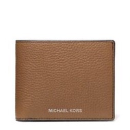 【W小舖】MICHAEL KORS MK 焦糖色真皮皮革 男夾 短夾 皮夾 錢包 卡片夾~M97884