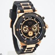 Alghani Watch Jam Tangan Pria Christ Verra C75030 Chronograph Stainless Steel Rubber