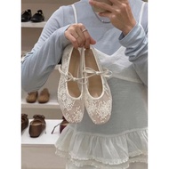 Oni.Shop_QC Women's Round Toe Flat Shoes, Cute Bow Tie Flat Sole Women's Doll Shoes