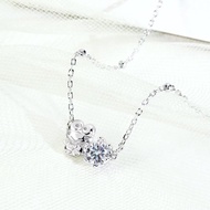 Kero Kero Keroppi莫桑鑽系列-大眼蛙莫桑石單鑽純銀項鍊