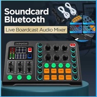 Crust Pro Soundcard External Live Boardcast Audio Mixer Bluetooth M6 / mixer audio mini 4 channel mu
