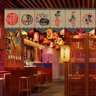 Japanese Door Curtain Izakaya Restaurant Door Decoration Hanging Curtain Triangle Flag Tatami Sushi 