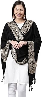 Women Kashmiri Aari Embroidery Stole, Shawl, &amp; Wrap(Size: 28X80 Inches)