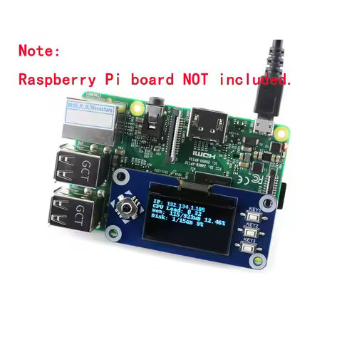 1.3inch OLED Display Screen Module HAT Compatible With RPI Raspberry Pi 0 Zero 2 W 3B 3 Model B 4 5 