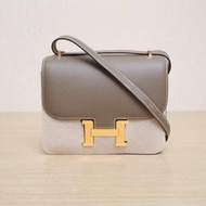 Constance 康康 19 18大象灰 Epsom皮 U刻 金釦