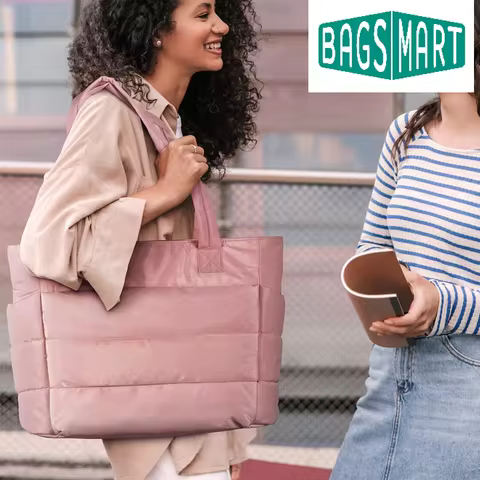 BAGSMART Tote Bag Portable Padded Woman Handbag Lightweight Travel Storage Pouch School College Bags