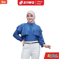 SRIWA Women's Blouse Nagita Shirt Women's Plain Blouse LinenPOLO Bw16