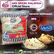 AKS Kerepek | Keropok | Papadom | Papadam | Appalam | Snacks [3KG] {Halal Malaysia}