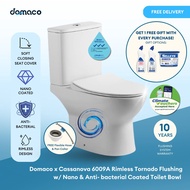 Domaco x Cassanova 6009A Rimless Tornado Flushing w/ Nano & Anti- bacterial Coated Toilet Bowl