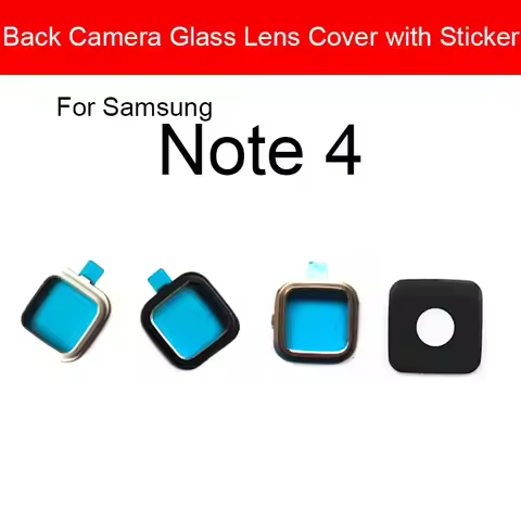 Rear Camera Glass Lens With Sticker Glue For Samsung Galaxy Note 4 Back Camera Lens Cover Flex Ribbo