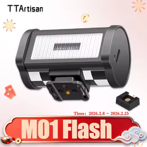 TTArtisan M01 On Camera Flash 5600K GN12 with 4 Levels Power 1/250s Hot Shoe Mount for Canon Nikon S