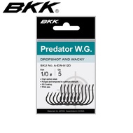 Baiyou Fishing Tackle Imported Brand BKK PREDATOR W.G. (No.A-ES-8320~8324) Soft Worm Hook Lure Iron