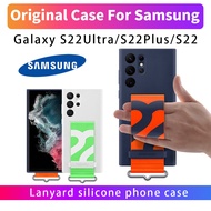 Compatible for Original Samsung Galaxy S22 Ultra Case High Quality S22Ultra Silicone Cover with Strap Protector For S22 Ultra S22 Plus S22