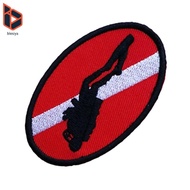 blesiya 70x45mm Scuba Diver Down Flag Patch Dive Patches - Clothes, Jeans, Jackets,