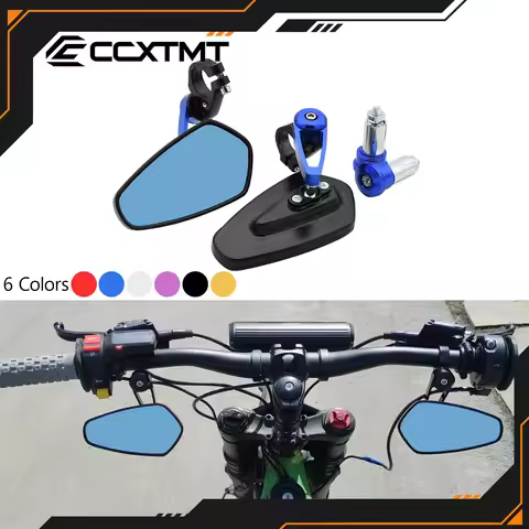 7/8" 22mm Scooter Motorcycle CNC Rearview Side Mirrors Universal Bar End Handlebar Mirror For Sur-Ro