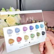 สีเจลสีกริตเตอร์ Sequin gitter แบรนด์ Milan มี 12 สี ซีรีย์ใหม่ พร้อมชาร์ต