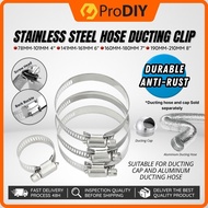 Stainless Steel Ducting Hose Clip Anti-Rust Lock Clamp Adjustable Pipe Clip Durable Fasteners 4" 6" 7" 8" Duct Clip Hos