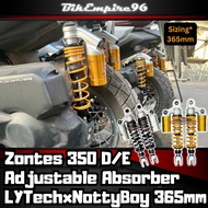 Zontes 350 D/E Absorber Adjustable LYTechxNottyboy 365mm Absorber Premium Suspension Adjustable Shoc