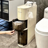 Toilet Rack Trolley Toilet Floor Narrow Slot Bathroom Removable Waterproof Layered Toilet Slot Stora