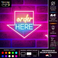 Neon Sign Order Here Neon Order Sign Cafe Decoration/ Shop Bar/ ETC Order Here Sign Neon Light