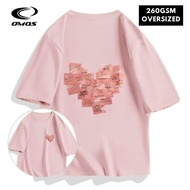 OMOS 260GSM Oversized T-Shirt Love