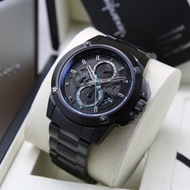 Jam Tangan Pria Alexandre Christie 9602 Rantai Black Original