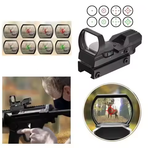 Hunting Scopes Optics Red Green Dot Sight Scope Sniper Pistol Airsoft Air Guns Reflex 4 Reticle Rifl
