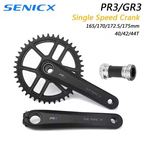SENICX PR3 Gravel Road MTB Bike Crankset 40T/42T/44T chainring 165mm 170mm 172.5mm 175mm Crank 10/11
