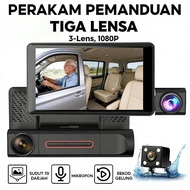 Monitor 24h Dashcam Infrared Night Vision Panoramic 3 Channel Dashcam Parking