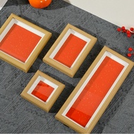 New Chinese-style long rectangular framed calligraphy and painting frame, empty frame, puzzle wall h