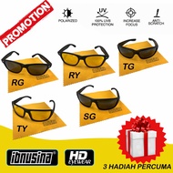 IBNUSINA EYEWEAR ORIGINAL SUNGLASSES POLARIZED SPEK HD ANTI SILAU SIANG MALAM UV400 100% QUALITY ORI