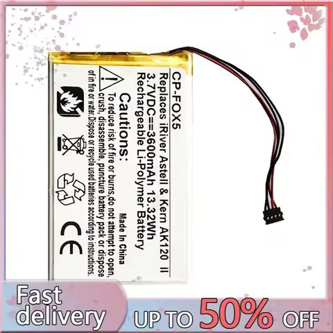 Replacement Battery 3500mAh For FIIO X1 X3 X5 X7 II Speaker Music Player