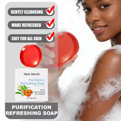 WEST MONTH Purification Refreshing Soap Moisturizing Nourishing Make Skin Hydrated Smooth Suitable F