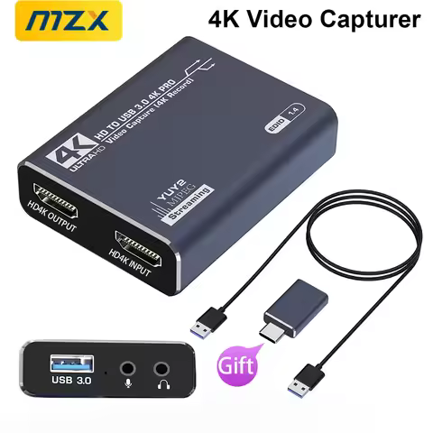 MZX 4K Video Capture Card Board Recording HDMI-Compatible 60Hz 30Hz USB 3.0 1080P 60fps 30fps Grabbe