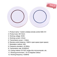 AT 6V 433Mhz Wireless Remote Control 1 Button Round Remote Control Feel Free To Paste EV1527 Chip Le