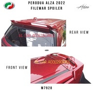 Perodua Alza 2022 2023 2024 Filewar rear trunk top spoiler lip bodykit body kit