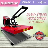 Cuyi A3 Size Heavy Duty Digital Heat Press Machine 15x18 Inches Flatbed Auto-Open / Manual l CTS
