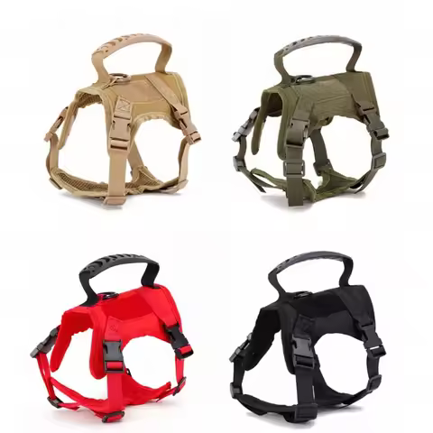 Adjustable Tactical Cat Chest Harness Vest with Anti-Break Lead Rope Small Dog Walking Leash One-Fit