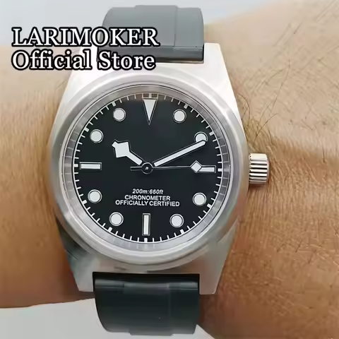 LARIMOKER 38mm Men Watch NH35A PT5000 movement Men Watch Black Blue green Luminescence Watch Dial Ru