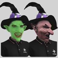 Hooded Goblin Horror Grimace Headgear Masquerade Spoof Latex Mask Halloween Party Scary Props