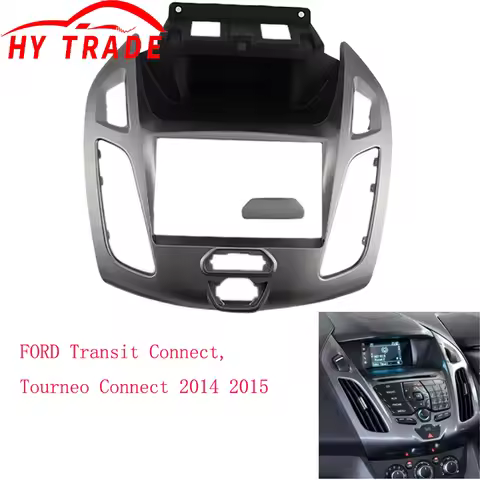2 DIN 7 Inch Car Radio Panel Fascia DVD Frame Install Kit for Ford Transit Connect Tourneo Connect 2