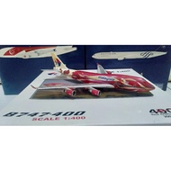 Diecast Jumbo Boeing B 747 Malaysia Airlines Hibiscus AV400 Airplane Original