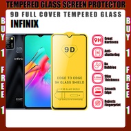 [BUY1FREE1] Infinix Full Cover 9D Tempered Glass 9H Screen Protector Clear HD | Infinix Smart 5 NOTE 8 10 HOT 10 10PLAY