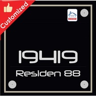 Premium Laser Cutting House Number Plate -Stainless Steel Grade 304 / Steel with Powder Coating  (Pr