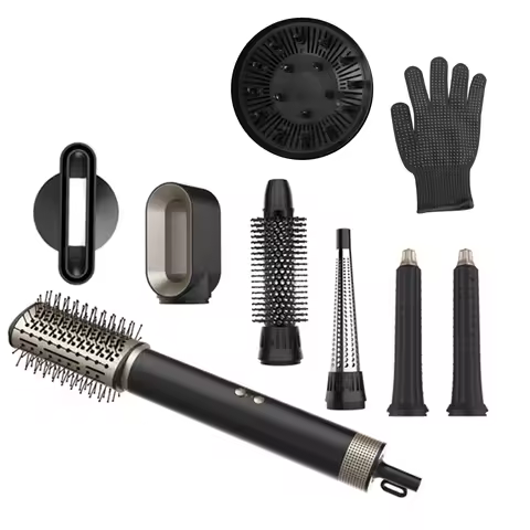 Layhou 8-IN-1 Hair Dryer Brush Hair Styling Comb Hair Straightening Curling Comb Electric Hair Dryer
