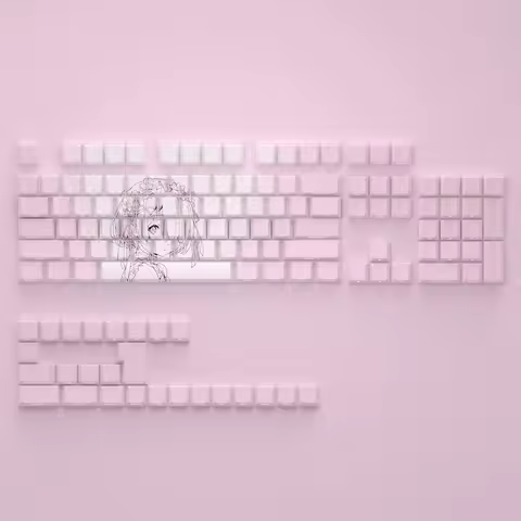 130 Keys Keycaps PBT Dye Sublimation Cherry Ram Pink Side Print Backlight Mechanical Keyboard AULA F