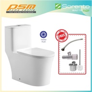 Sorento One Piece Wash Down Twister Flushing System S Trap 300mm 12 INCH Water Closet WC Toilet Bowl