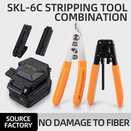 FTTH Optical Fiber Cleaver SKL-6C and CFS-3 Wire Stripper Fixed Length Guide Rail Leather Stripper 5