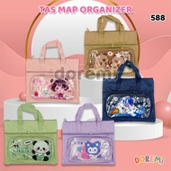 DOREMI Character Folder Organizer Bag Hand Bag Waterproof Organizer File Book File School Lessons